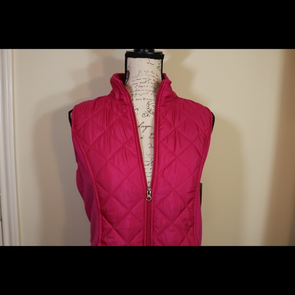 New with tags pink vest zip jacket small - Picture 2 of 8